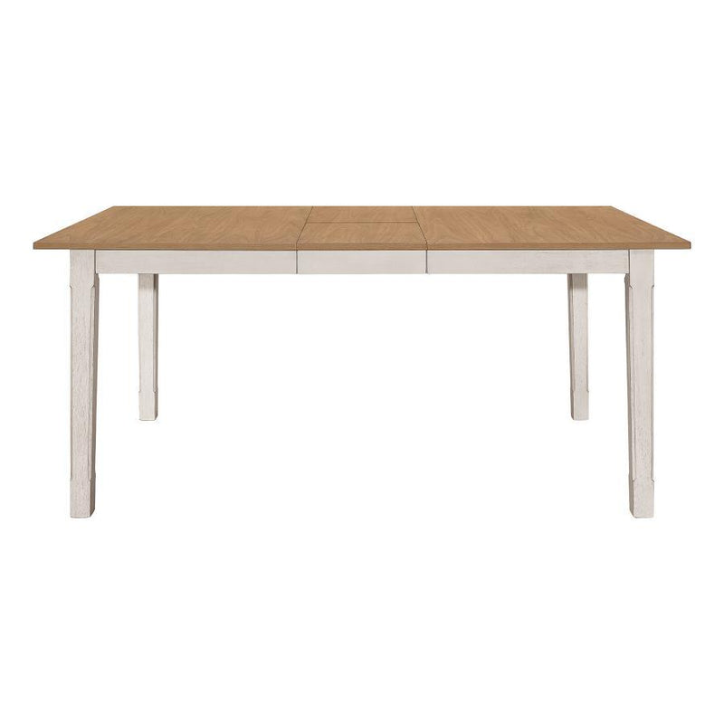 Kirby - Rectangular Dining Table With Butterfly Leaf - Natural And Rustic Off White