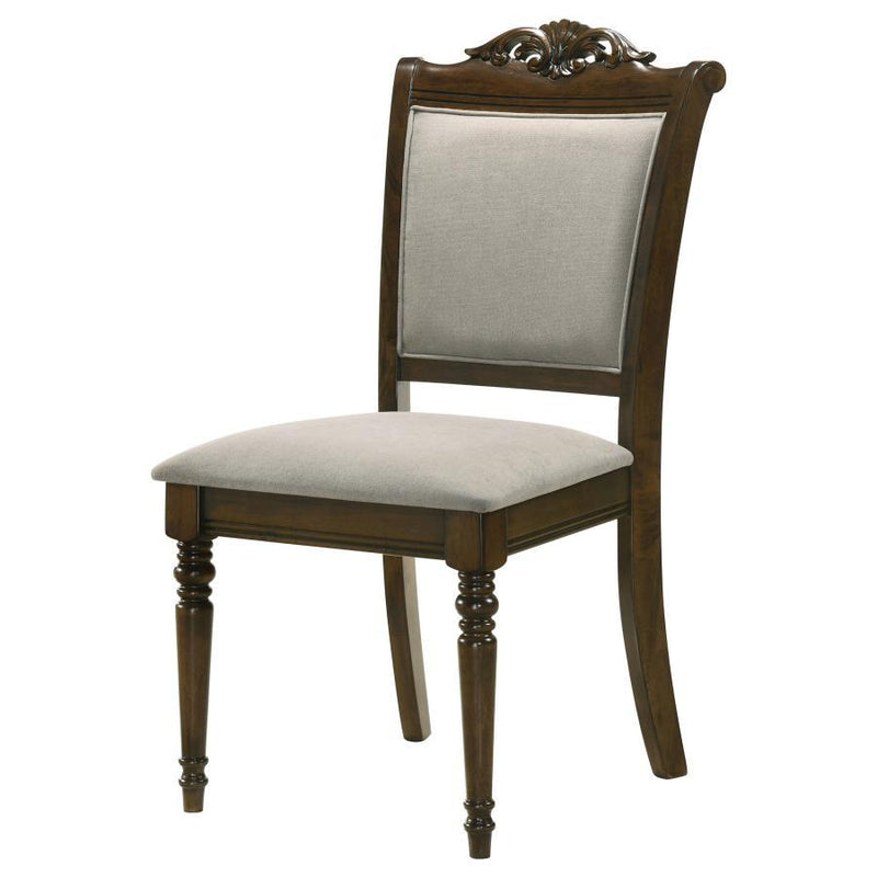 Willowbrook - Upholstered Dining Side Chair (Set of 2) - Gray And Chestnut