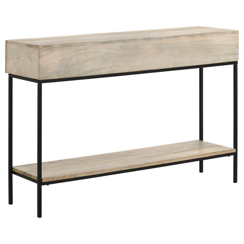 Rubeus - 2-Drawer Console Table With Open Shelf - White Washed