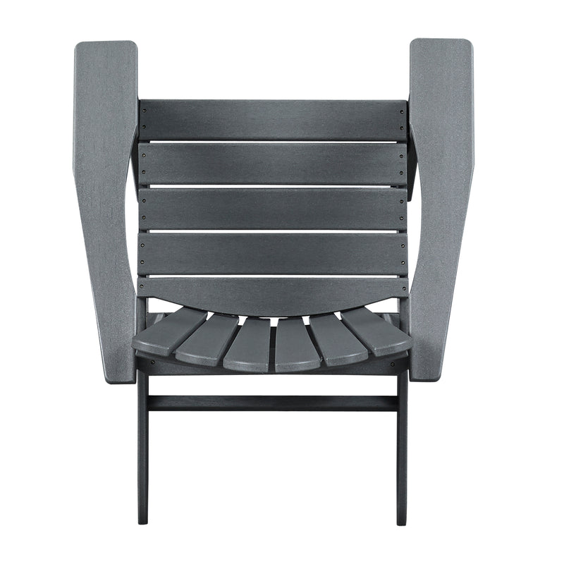 Classic Outdoor Adirondack Chair for Garden Porch Patio Deck Backyard, Weather Resistant Accent Furniture, Slate Grey