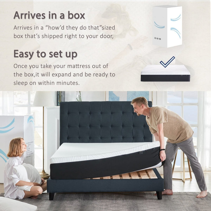 10 Inches Gel Memory Foam Mattress-Medium Comfort（Full) - Atlantic Fine Furniture Inc