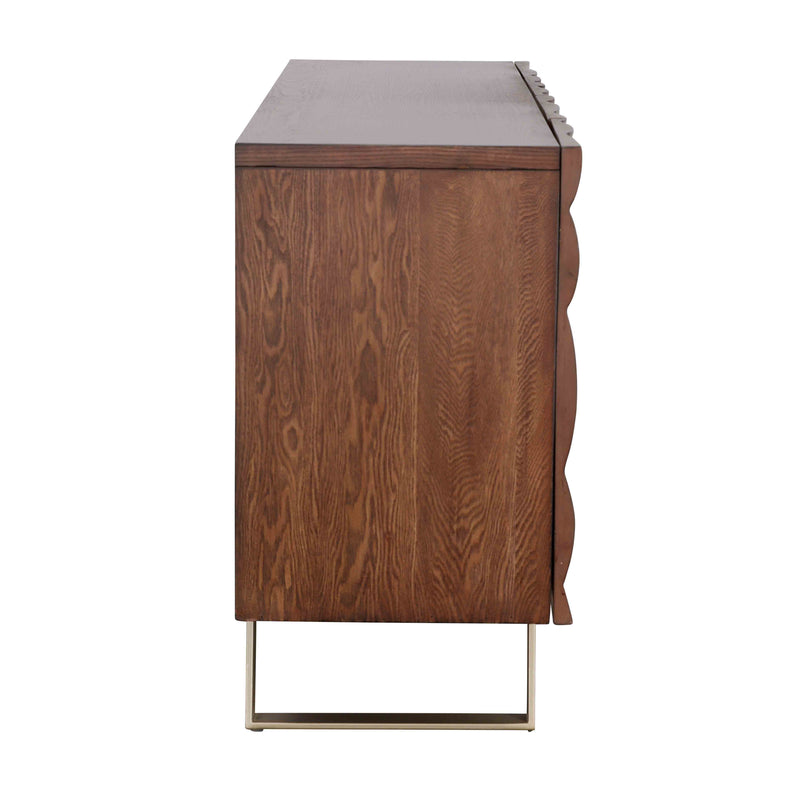 Mojave - Four Door Credenza - Brown / Champagne