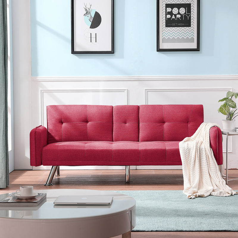 SLEEPER SOFA RED COLOR (Replace W22307250。Size difference, See Details in page.)