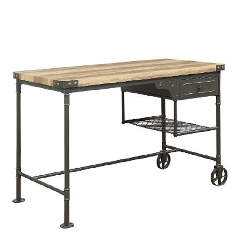 Itzel - Desk - Antique Oak & Sandy Gray