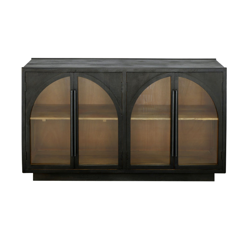 Athena - Four Door Credenza - Nightshade Black