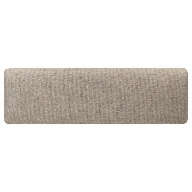 Bridget - Upholstered Dining Bench Stone And Sandthrough - Brown And Charcoal