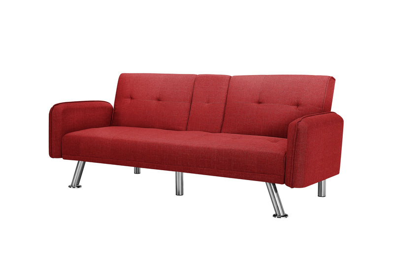 SLEEPER SOFA RED COLOR FABRIC（same as W22339670。Size difference, See Details in page.）