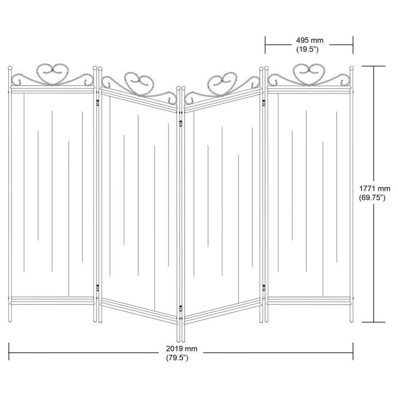 Dove - 4-Panel Room Divider Folding Shoji Screen - Beige