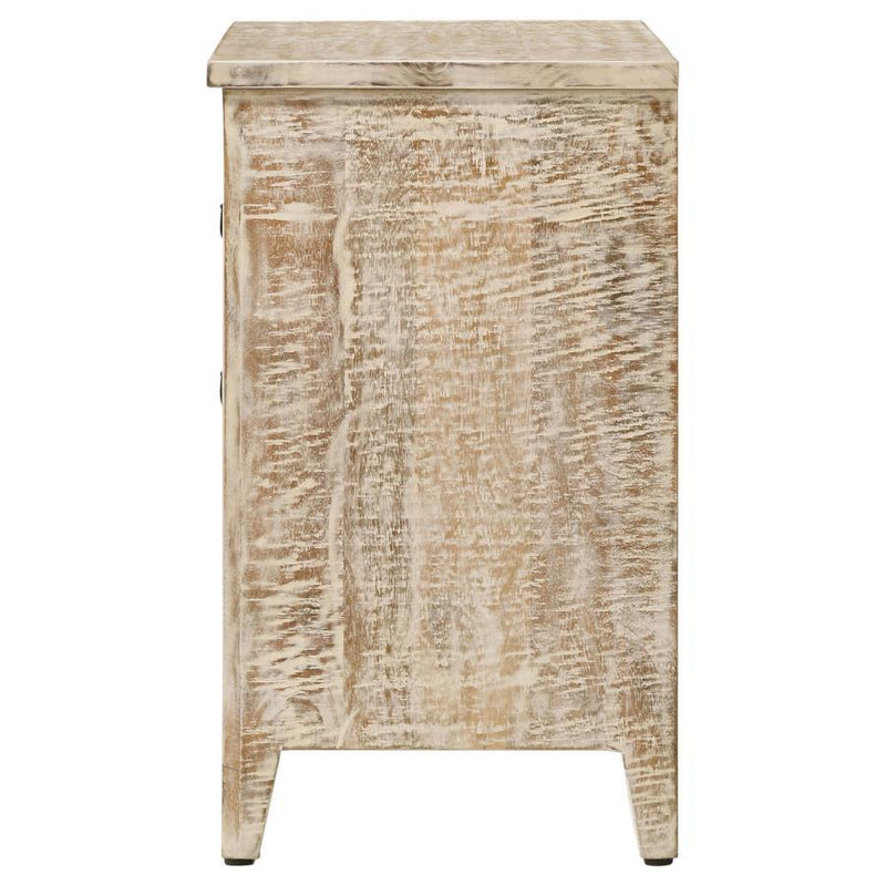 Mariska - 3-Drawer Wooden Accent Cabinet - White Distressed