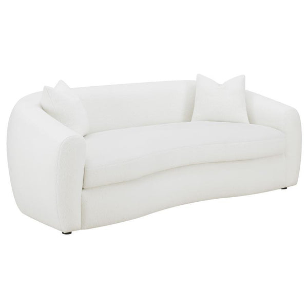 Isabella - Upholstered Tight Back Sofa - White