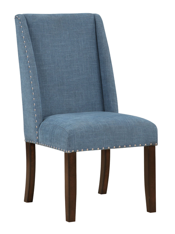 Lambert - Accent Dining Chair (Set of 2) - Brown / Blue