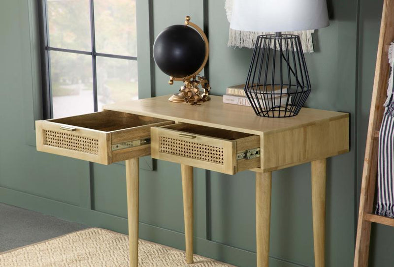 Zamora - 2-Drawer Entryway Console Accent Table - Natural