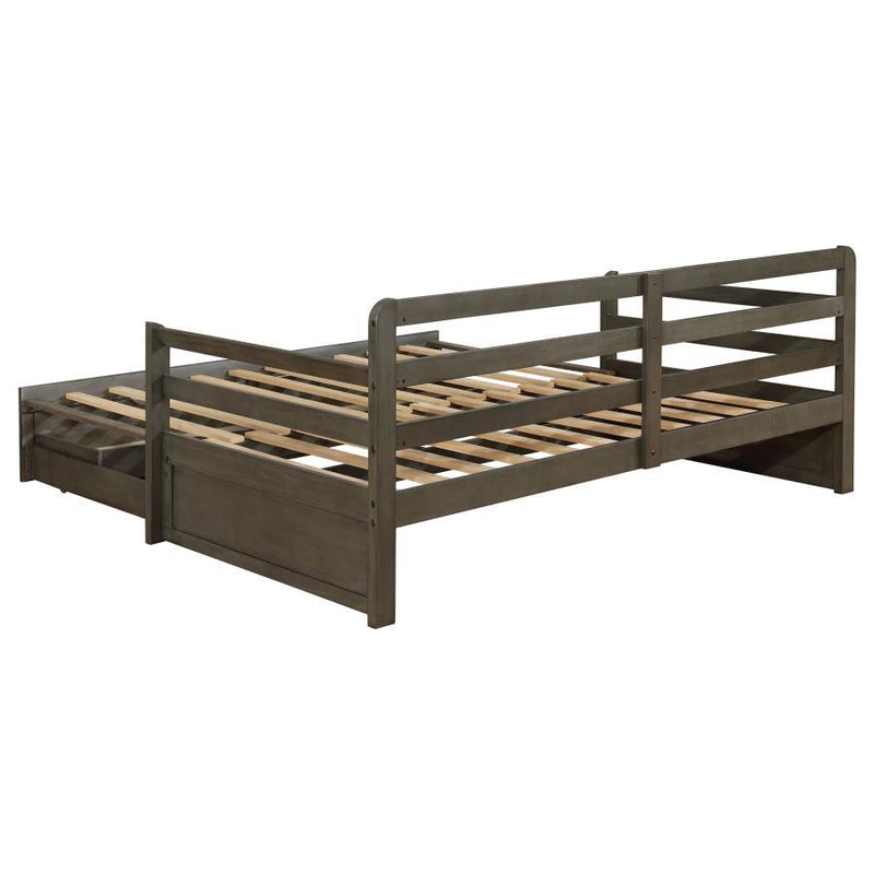 Sorrento - 2-Drawer Twin Daybed With Extension Trundle - Gray