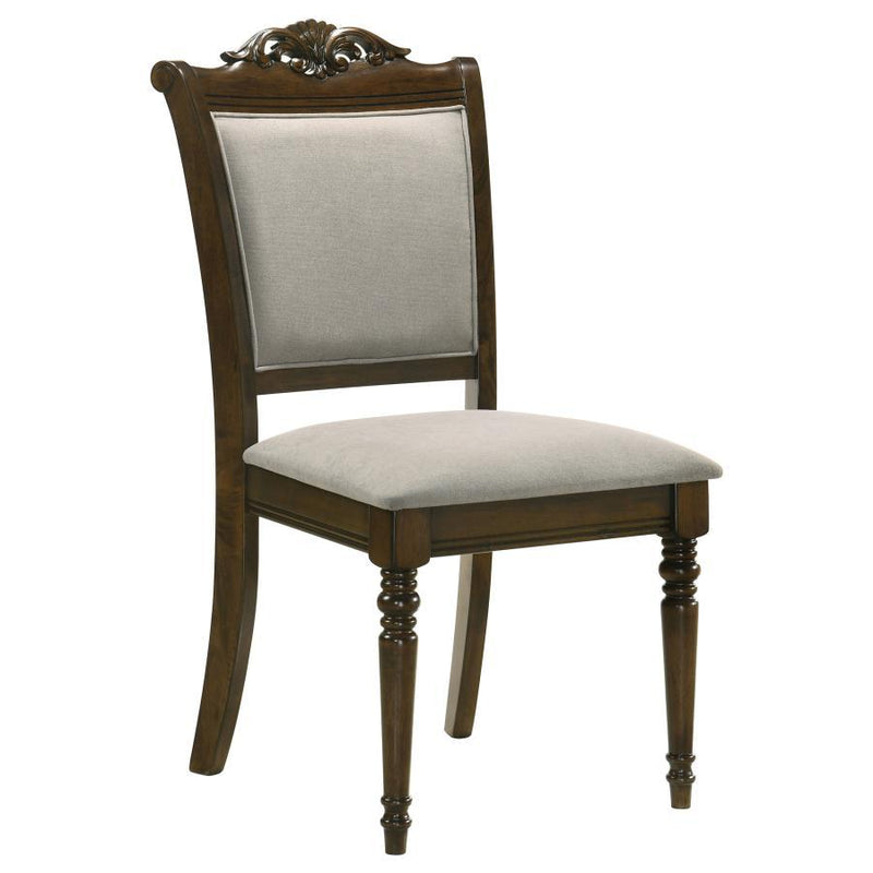 Willowbrook - Upholstered Dining Side Chair (Set of 2) - Gray And Chestnut