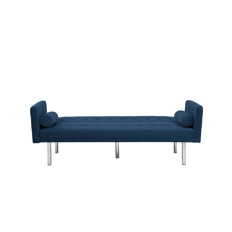 Square arm sleeper sofa Navy Blue  Velvet ***Not available for sale on Walmart***