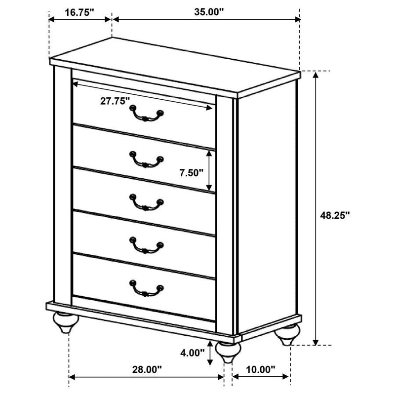 Stillwood - 5-Drawer Chest - Vintage Linen