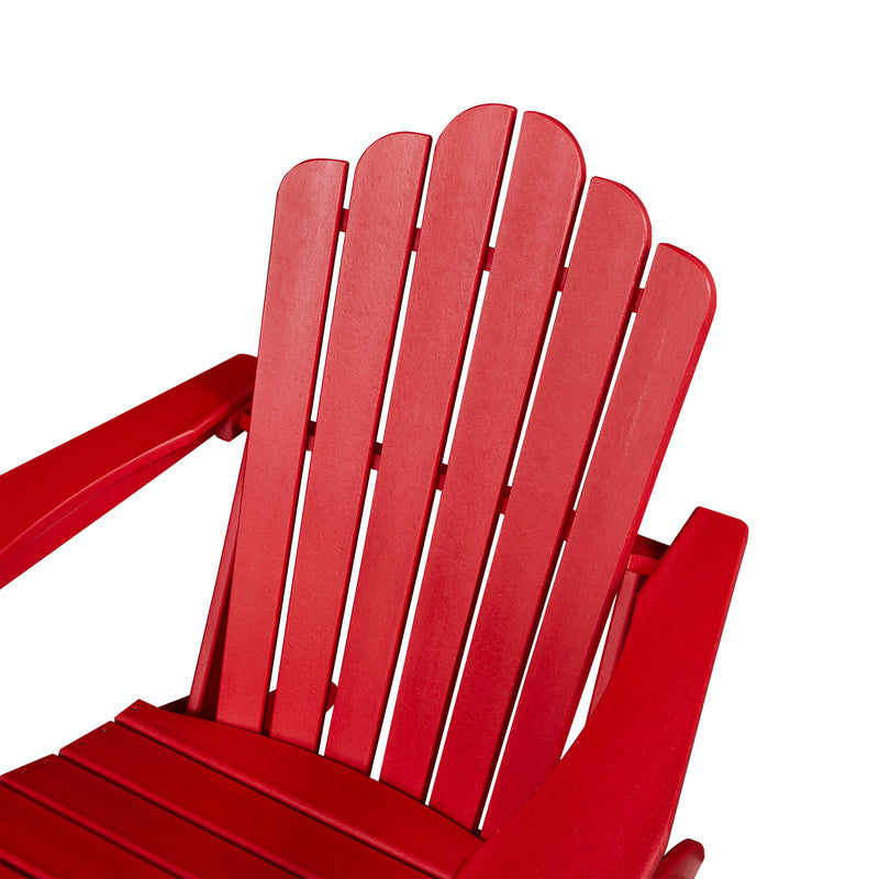 Classic Outdoor Adirondack Chair Set of 2 for Garden Porch Patio Deck Backyard, Weather Resistant Accent Furniture, Red