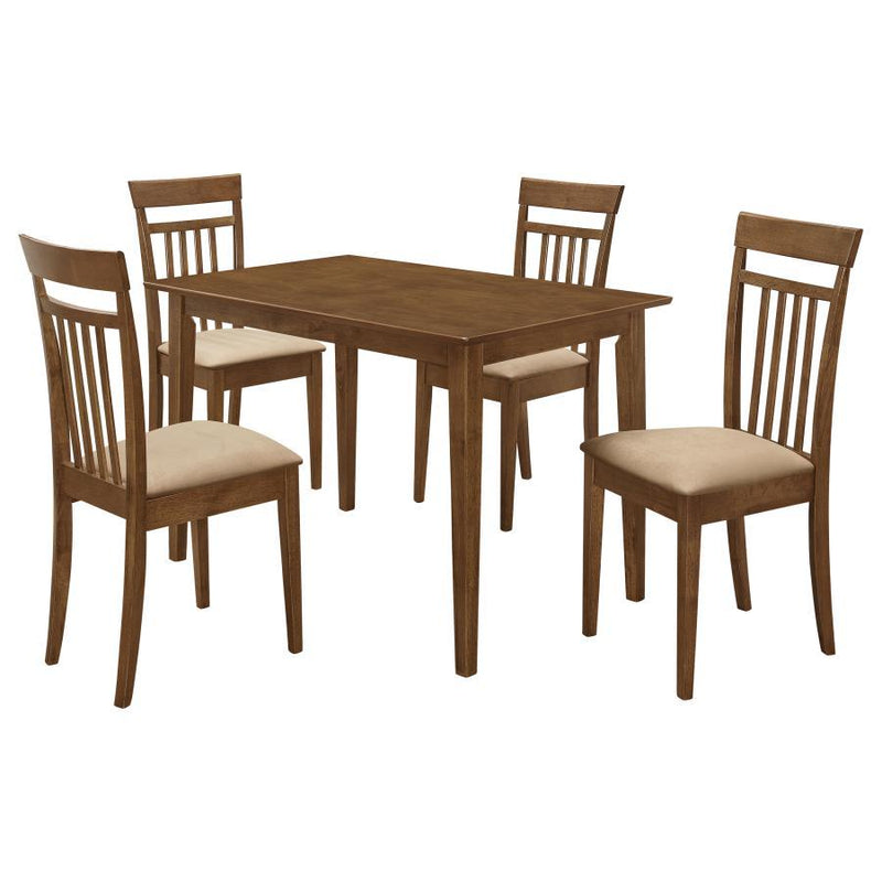 Robles - 5 Piece Dining Set - Chestnut And Tan