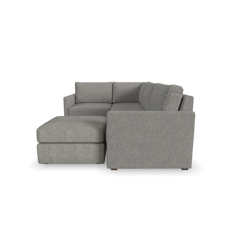 Flex - 4 Seat Sectional, Ottoman - Dark Gray