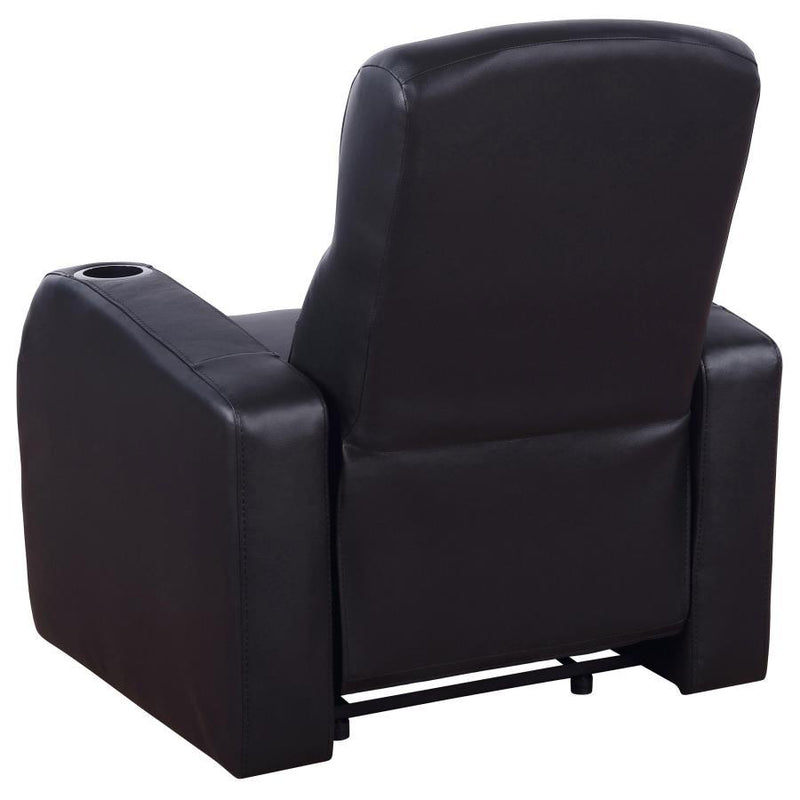 Cyrus - Home Theater Upholstered Recliner - Black