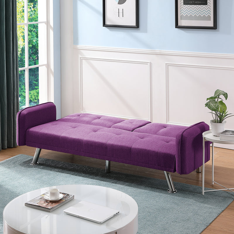 SLEEPER SOFA PURPLE COLOR（same  as W22339671。Size difference, See Details in page.）