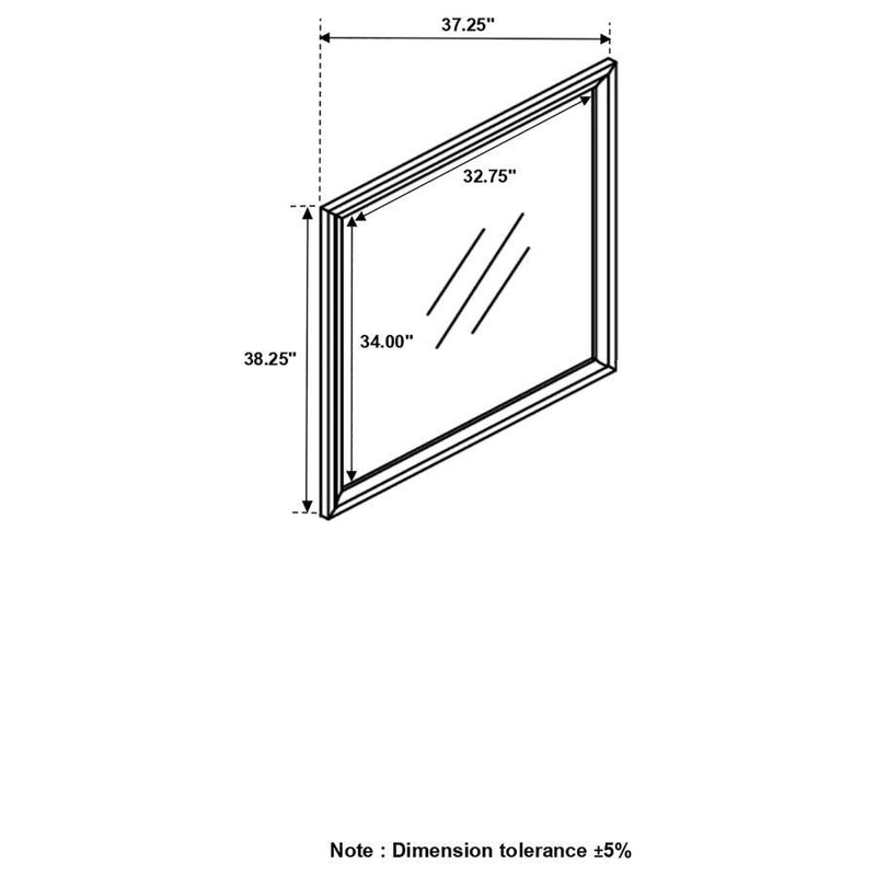 Brandon - Dresser Mirror - Warm Brown