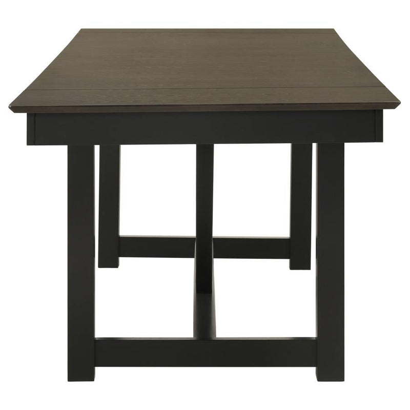 Malia - Rectangular Dining Table With Refractory Extension Leaf - Black