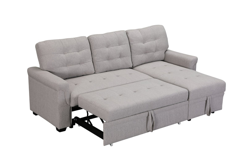 Upholstery Sleeper Sectional Sofa Gray