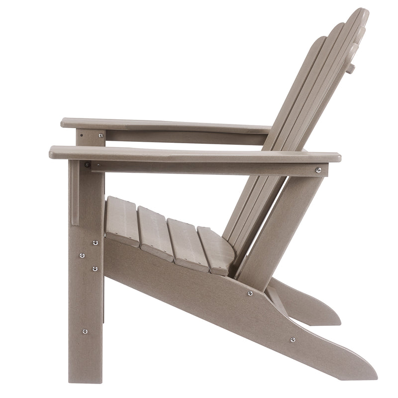 Classic Outdoor Adirondack Chair for Garden Porch Patio Deck Backyard, Weather Resistant Accent Furniture