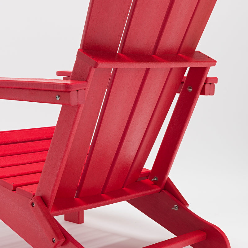 Classic Solid All-weather Folding Plastic Adirondack Chair