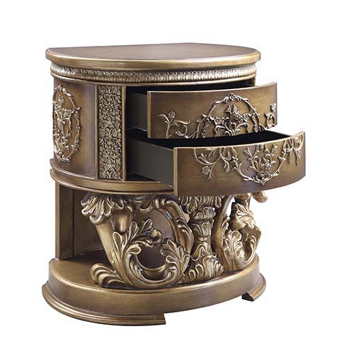 Constantine - Nightstand - Brown & Gold Finish