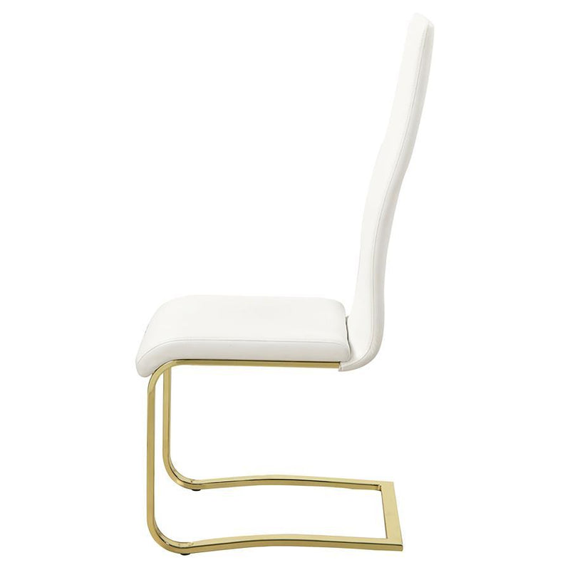 Montclair - Side Chairs (Set of 4) - White And Rustic Brass