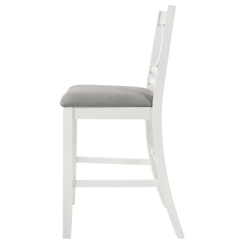 Hollis - X-Back Counter Height Dining Chair (Set of 2) - White And Light Gray