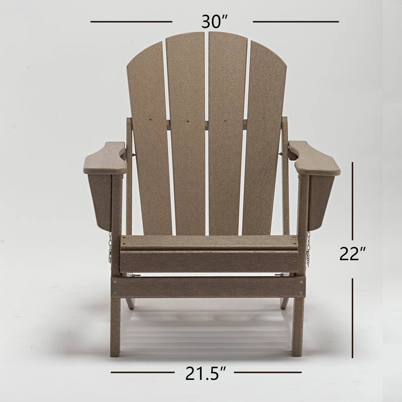 Classic Solid All-weather Folding HDPE Adirondack Chair