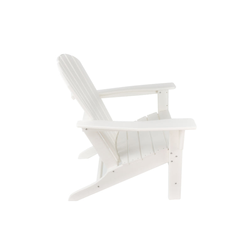 UM HDPE Resin Wood Adirondack Chair - White