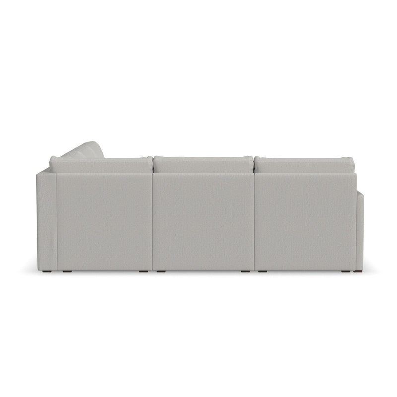 Flex - 5 Seat Sectional - Pearl Silver