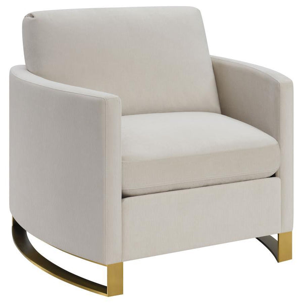 Corliss - Upholstered Arched Arms Chair - Beige