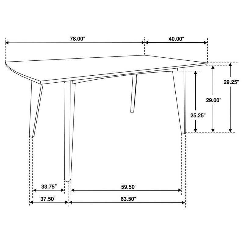 Malone - Rectangular Dining Table - Dark Walnut