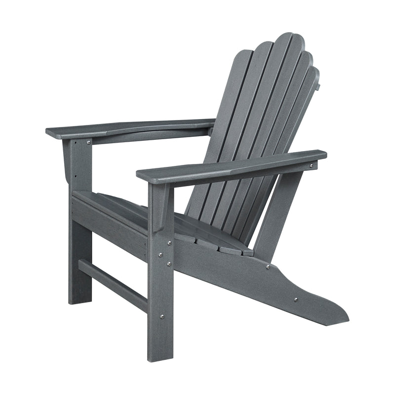 Classic Outdoor Adirondack Chair for Garden Porch Patio Deck Backyard, Weather Resistant Accent Furniture, Slate Grey