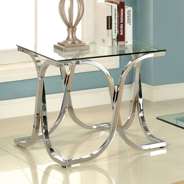 Luxa - End Table - Pearl Silver