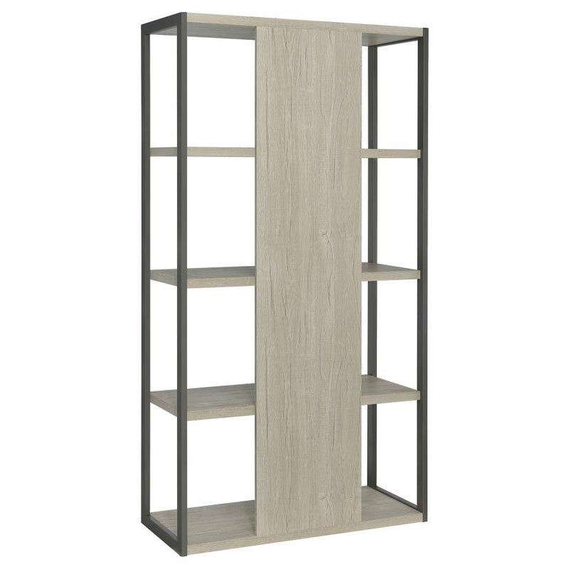 Loomis - 4-Shelf Bookcase - Whitewashed Gray