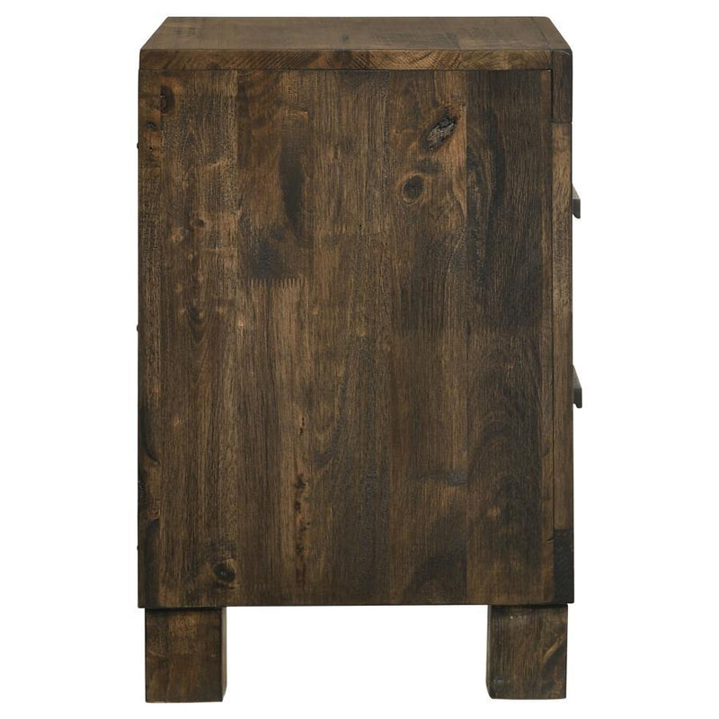 Woodmont - 2-Drawer NightStand - Rustic Golden Brown