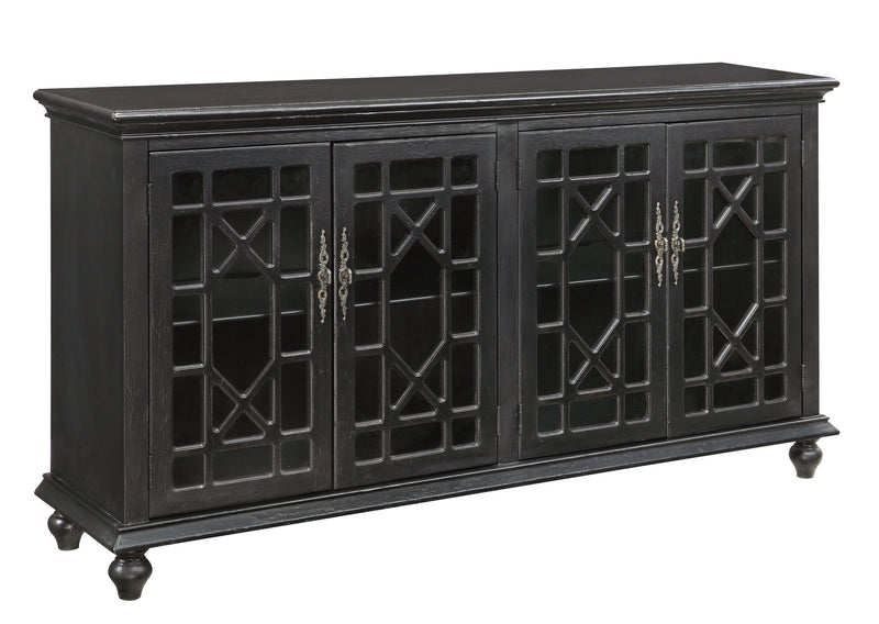 Han - Four Door Credenza - Edwardsville Texture Black