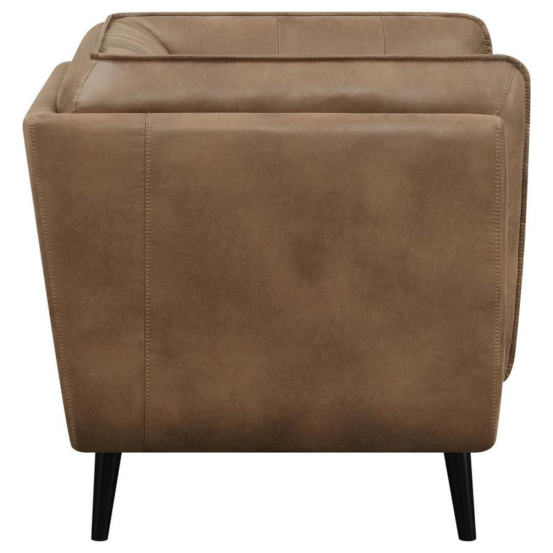 Thatcher - Upholstered Button Tufted Chair - Brown