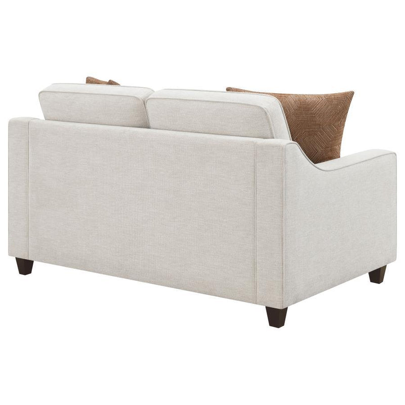 Christine - Upholstered Cushion Back Loveseat - Beige