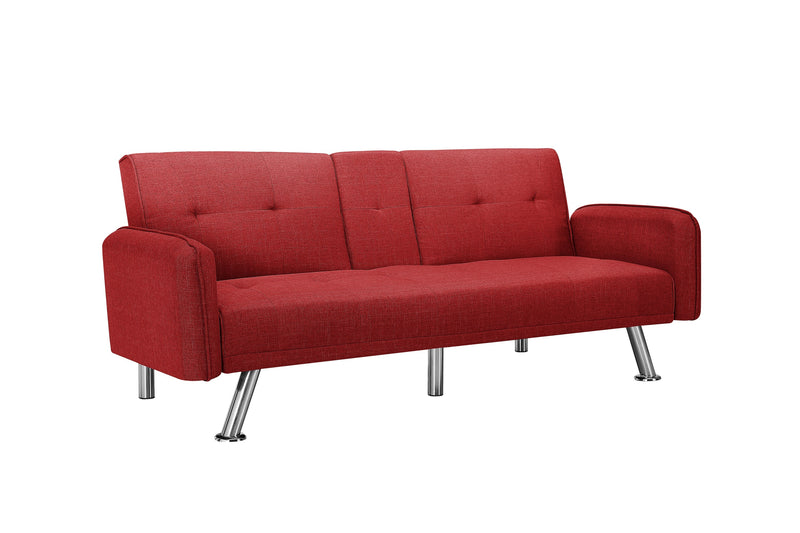 SLEEPER SOFA RED COLOR FABRIC（same as W22339670。Size difference, See Details in page.）