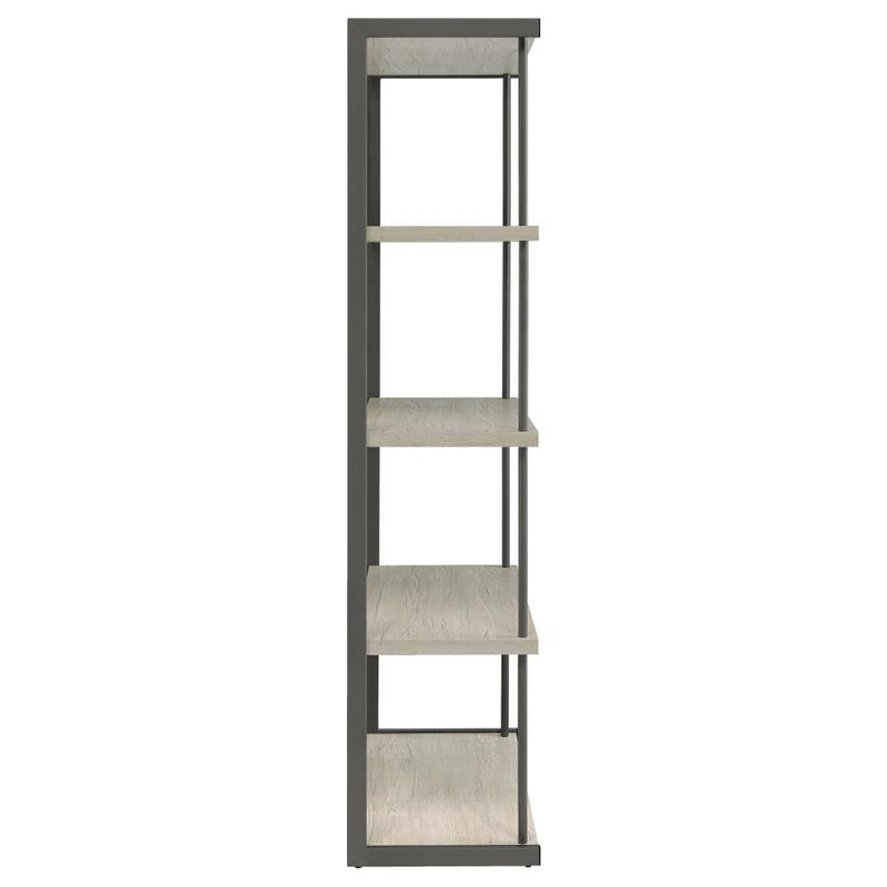 Loomis - 4-Shelf Bookcase - Whitewashed Gray - Wood