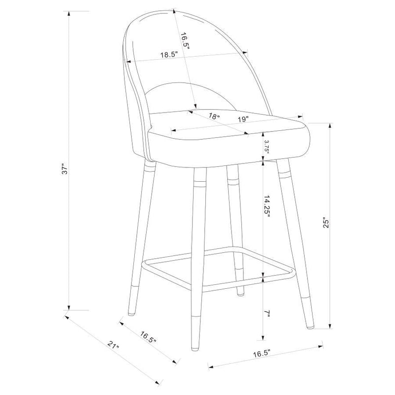 Ellie - Pedestal Counter Height Dining Room Set