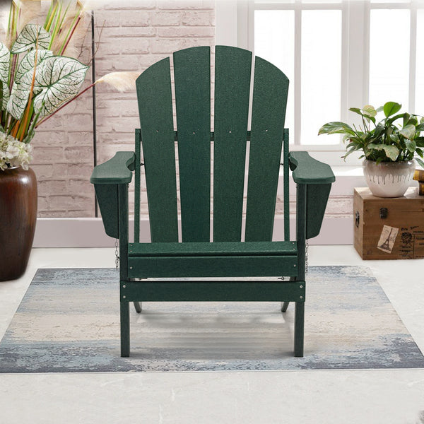 Classic Solid All-weather Folding HDPE Adirondack Chair