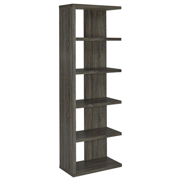 Harrison - 5-Tier Bookcase - Weathered Gray